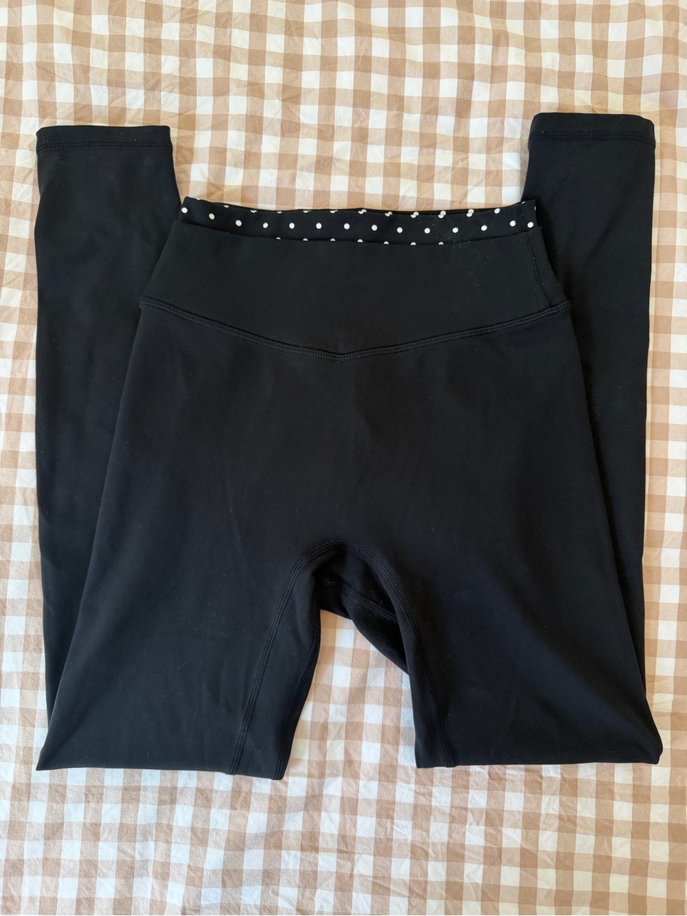 Liaison the Label Layered Sculpt Leggings Black and White Polka Dot